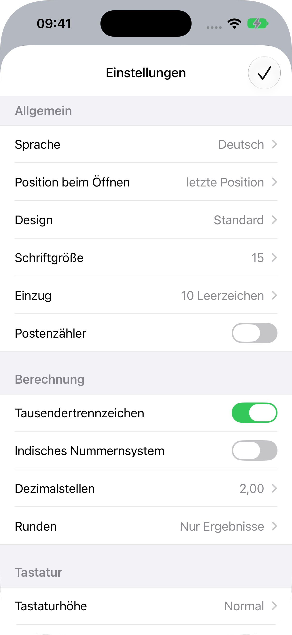 CalcTape für iPhone & iPad – Screenshot