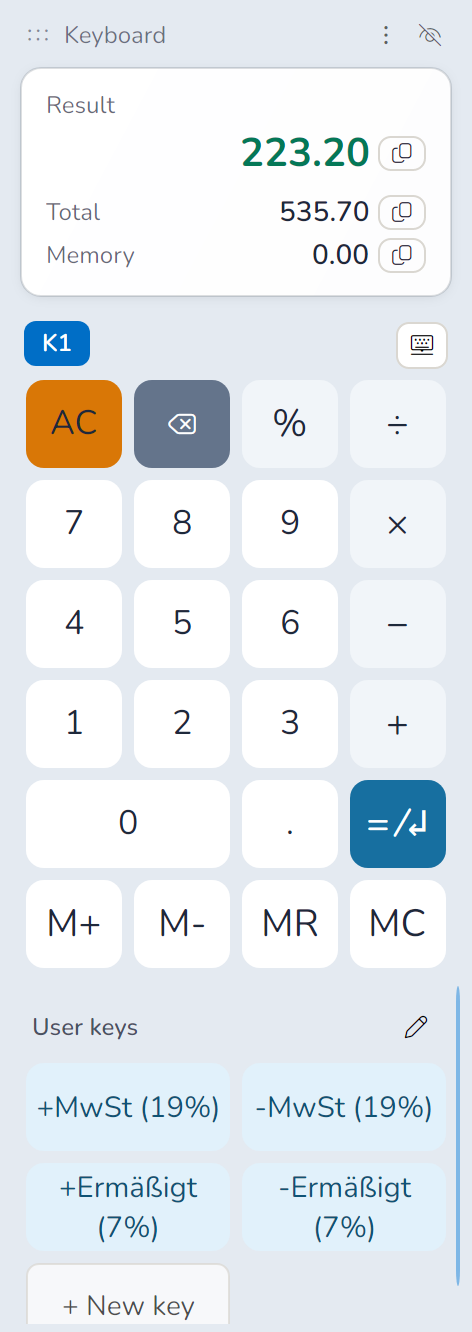 The keyboard