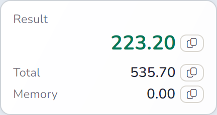 La tarjeta de resultados