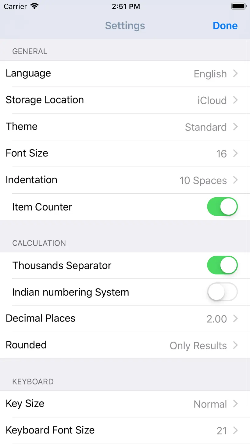CalcTape para iPhone y iPad – captura de pantalla